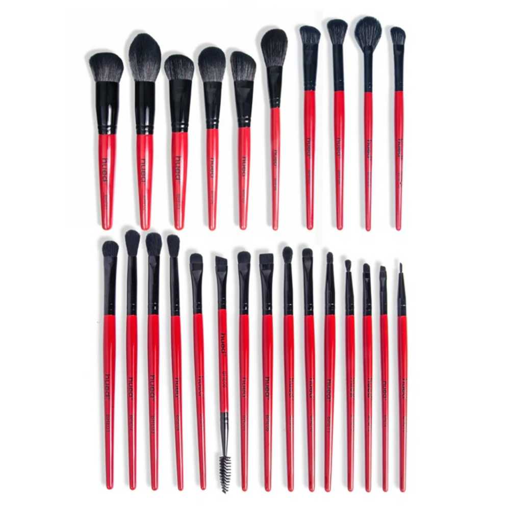 Hued Collection Brush Kit (25 Pcs.) + Free Onyx Glam Brush book (Brush folder)