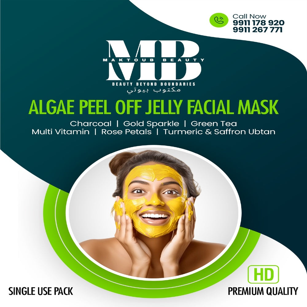Turmeric & Saffron Ubtan Algae Peel Off Jelly Facial Mask