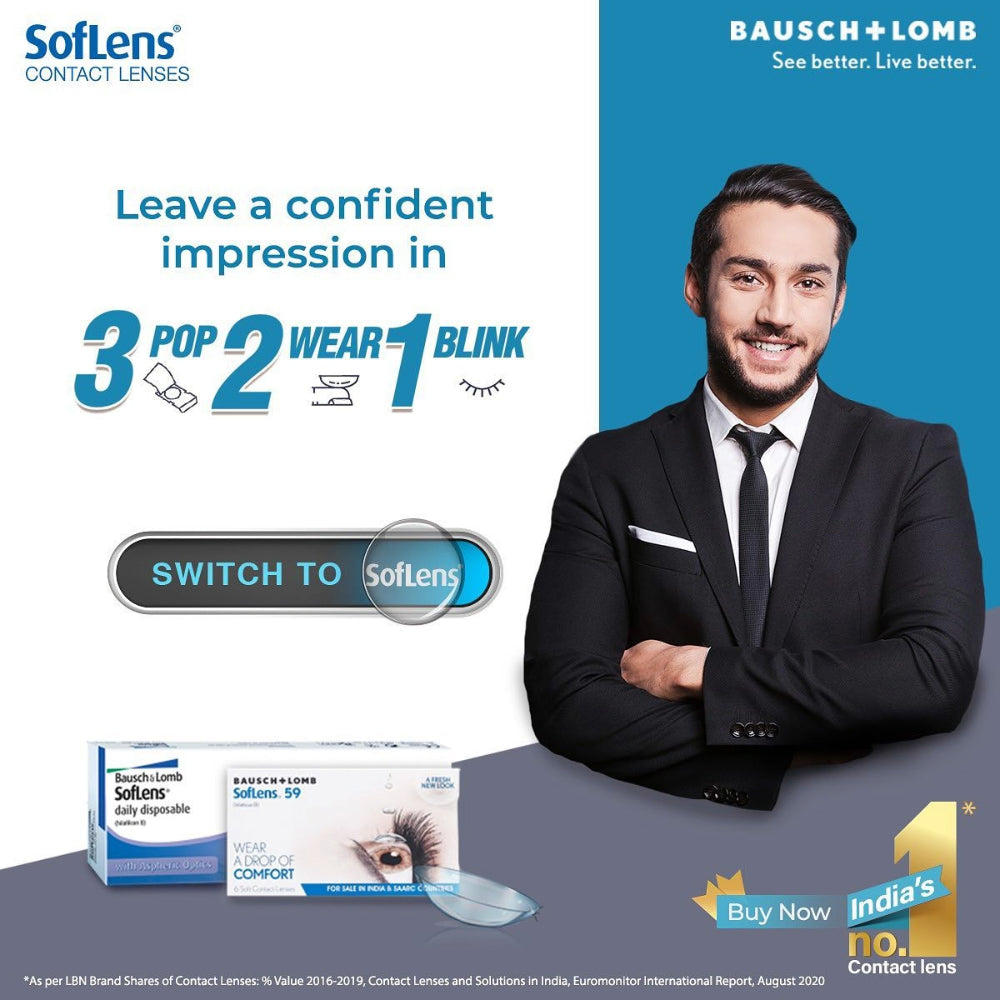 Bausch & Lomb Soflens59 Monthly Disposable Contact Lens (6 Lens Pack)