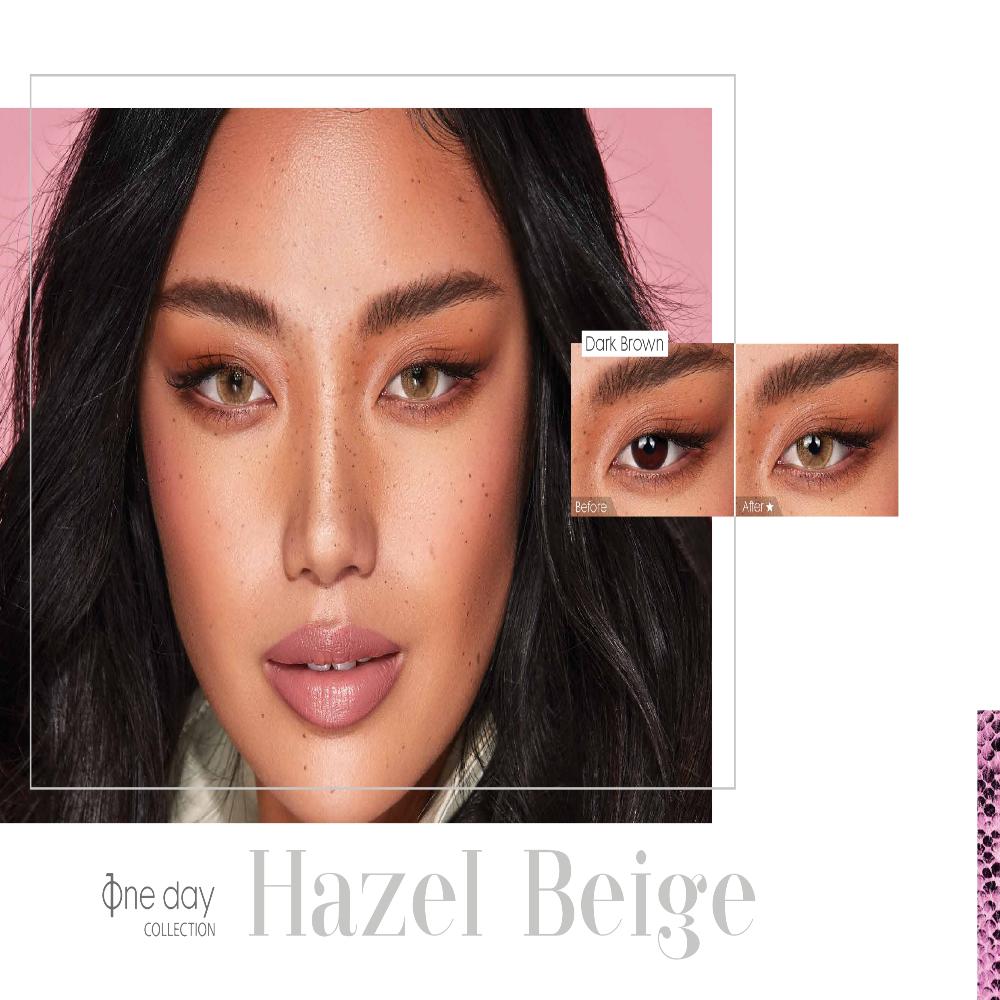 Bella One Day Color Contact Lenses – Hazel Beige| 10 Lenses per Box | Daily Disposable