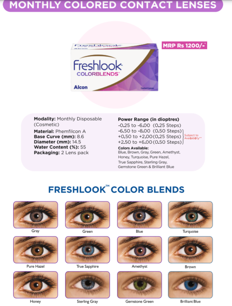 Freshlook Monthly Sterling Gray (2 LENS PACK) VC Beauty