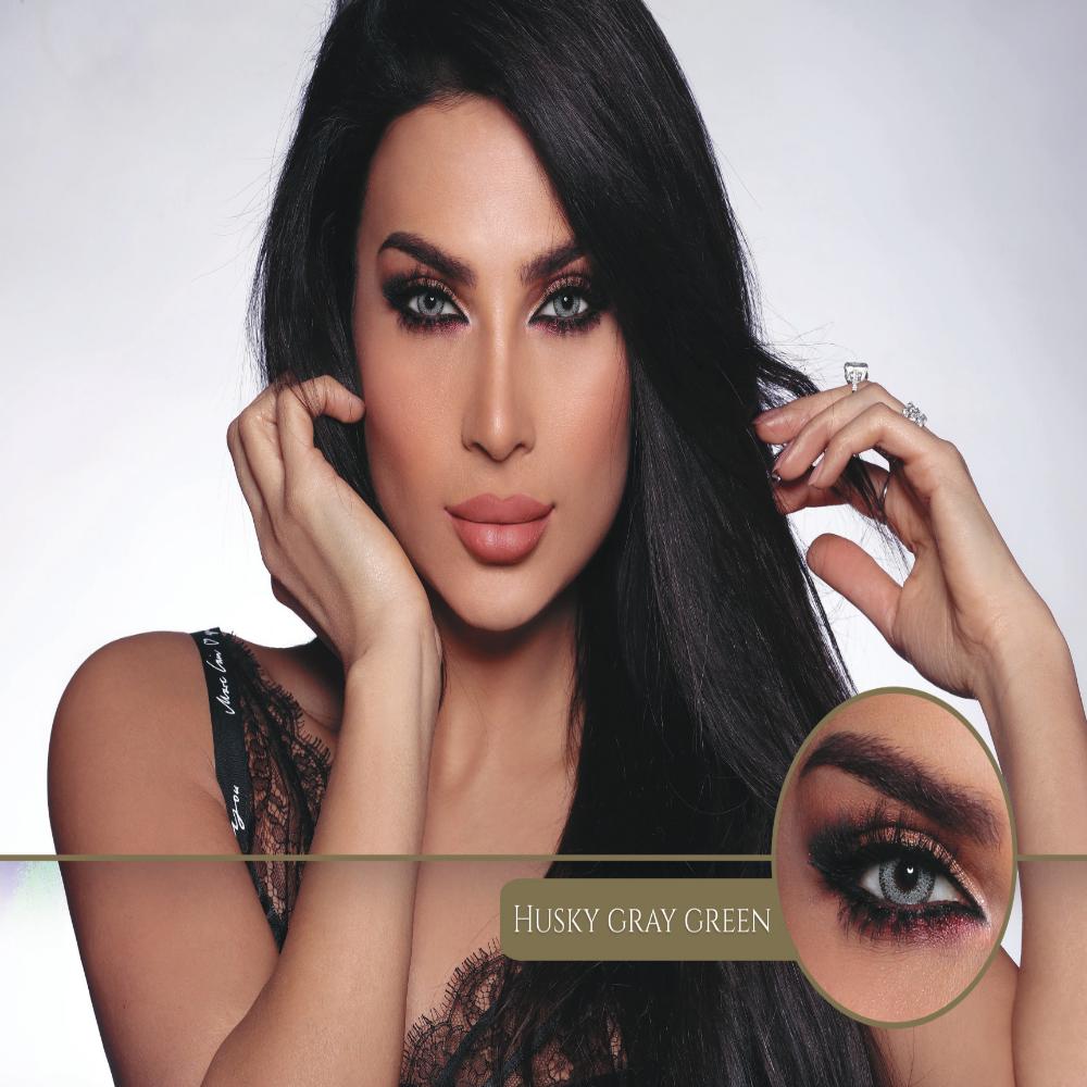 Bella Glow |Husky Gray Green  | Monthly Contact Lenses – 2 lens Pack
